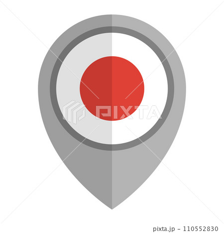 日本国旗のマップピン 110552830