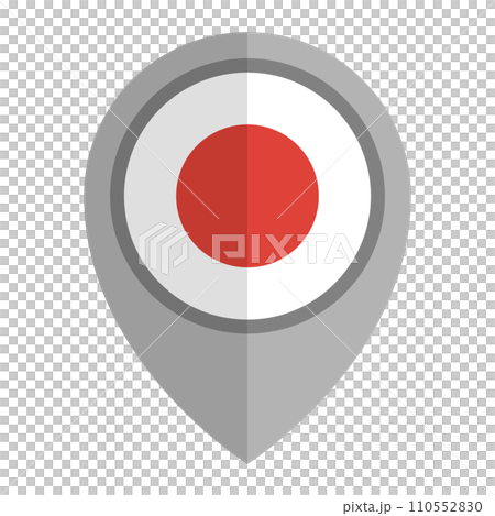 日本国旗のマップピン 110552830