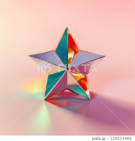 カラフルなメタリックの星型 AI生成画像を調整 カラフルなメタリックの星型 AI生成画像を調整 110553466