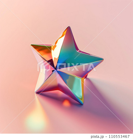 カラフルなメタリックの星型 AI生成画像を調整 カラフルなメタリックの星型 AI生成画像を調整 110553467