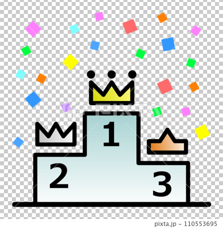 恭喜第一名至第三名得獎者的頒獎台插圖 110553695