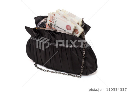 Women's evening handbag and money 110554337