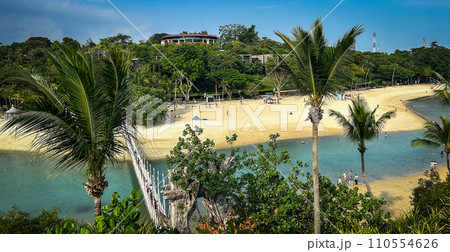 シンガポールのセントーサ島のパラワンビーチ シンガポールのセントーサ島のパラワンビーチ 110554626