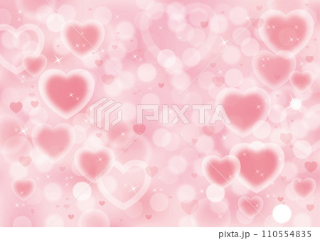 やさしいパステルトーンのピンクハート やさしいパステルトーンのピンクハート 110554835