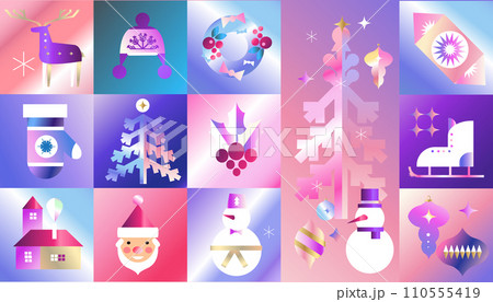 2024 CHRISTMAS NEON BAUHAUS BANNER 110555419