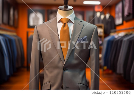 Elegance Personified: Classic Business Suit on Atelier Mannequin 110555506