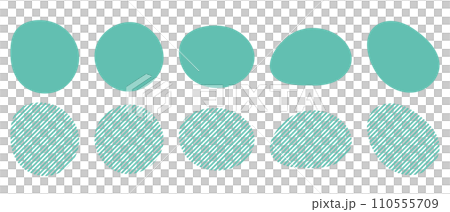 ストライプのシェイプのフレーム　液体の抽象的なゆるいフレーム　　ベクター　緑v　青 110555709