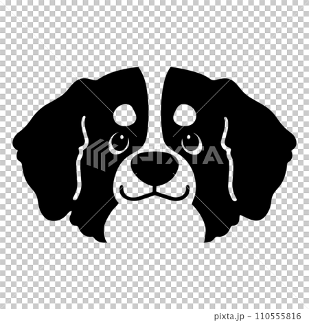 簡單可愛的伯恩山犬正面輪廓與臉 110555816