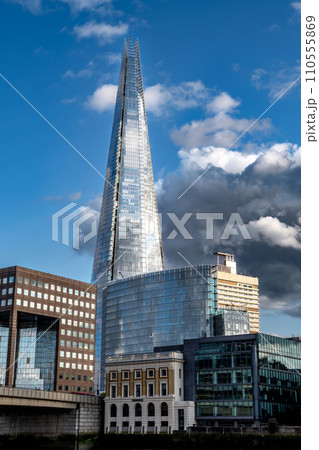 The Shard Skyscraper (Salt Cellar) And Office Buildings In London, United Kingdom The Shard Skyscraper (Salt Cellar) And Office Buildings In London, United Kingdom 110555869