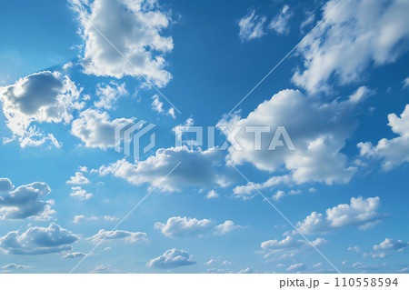 AIによって生成された青空と雲 110558594