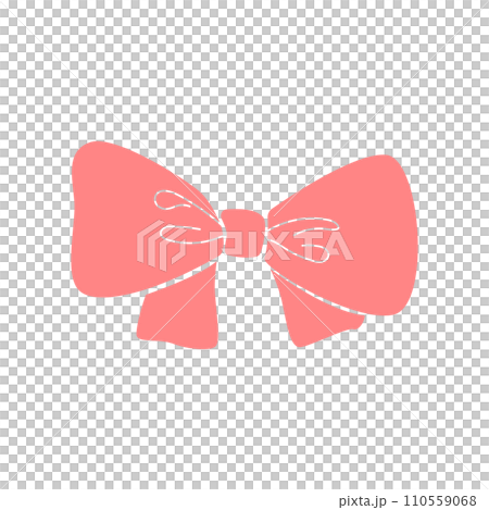Pink bow hand drawn for element, print and illustration 110559068