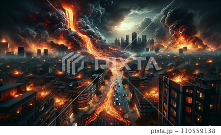 富士山の大爆発 110559138