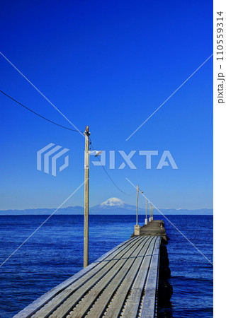 岡本桟橋(原岡桟橋)からの富士 岡本桟橋(原岡桟橋)からの富士 110559314
