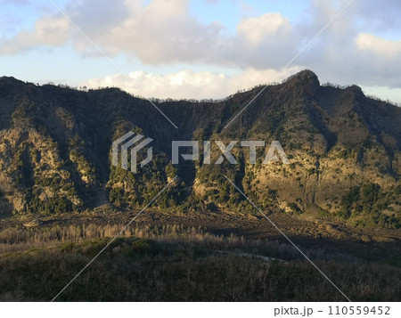 Mountains near Pompeii, view from the top of the Vesuvius volcano, Italy, Europe. 110559452