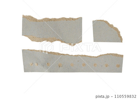 Recycled paper scraps set isolated on white 110559832