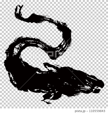 Illustration material of eel silhouette vector Illustration material of eel silhouette vector 110559843