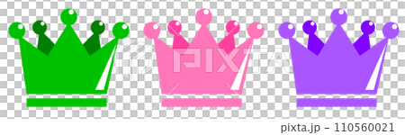 Illustration of a crown awarded to a winner or victor 110560021