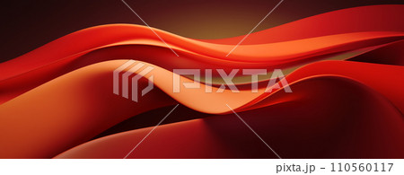 Abstract Background with Smooth Red Waves 110560117
