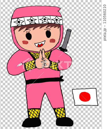 日本國旗 女忍者 日本國旗 女忍者 110560210