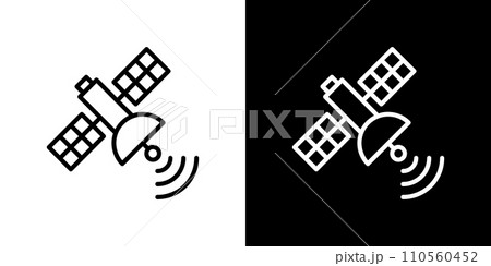 シンプルな人工衛星アイコン 110560452