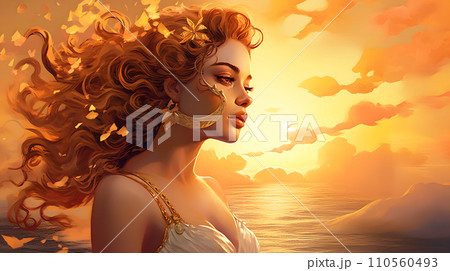 ギリシャ神話のアフロディテのイメージキャラ ギリシャ神話のアフロディテのイメージキャラ 110560493