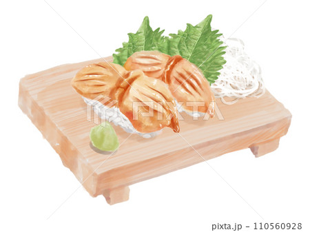 水彩の寿司_赤貝01_4 110560928