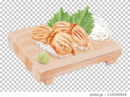 水彩の寿司_赤貝01_4 110560928