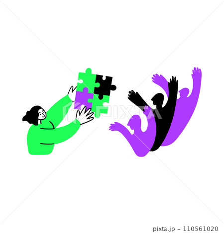 Cartoon Color Web Development Concept Scene with Character Girl Presentation of the Solution Flat Design Style. Vector illustration Cartoon Color Web Development Concept Scene with Character Girl Presentation of the Solution Flat Design Style. Vector illustration 110561020