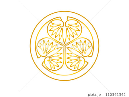 総陰徳川家三つ葵ゴールド 110561542