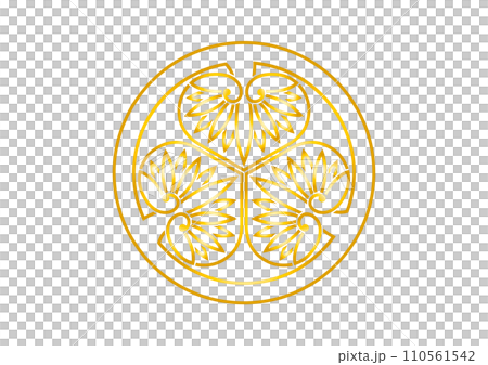 総陰徳川家三つ葵ゴールド 110561542