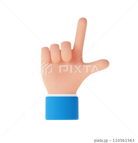 3d Cartoon character hand 3d Cartoon character hand 110561563