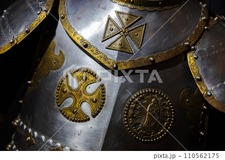 Decorated with crosses torso protection of a crusader 110562175