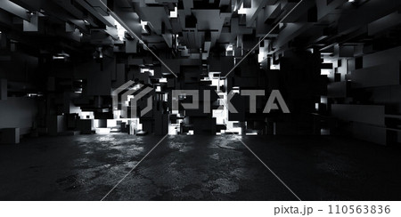 A Glimpse into the Shadows 3d render illustration 110563836