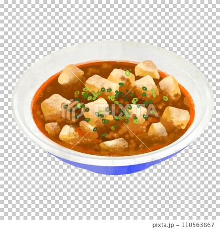 麻婆豆腐のイラスト　中華料理 110563867