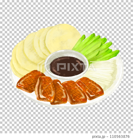 北京ダックのイラスト　中華料理 110563876