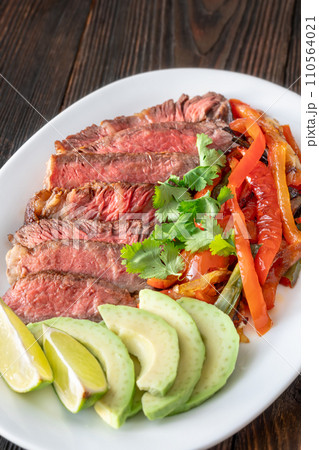 Sizzling Steak Fajitas 110564021