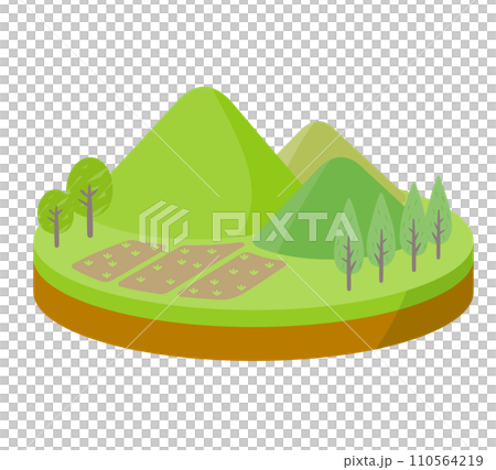 Fixed asset. land mountain forest. 110564219