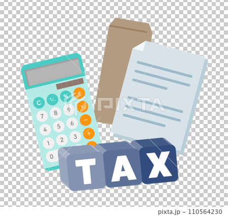税金と電卓と書類。 110564230