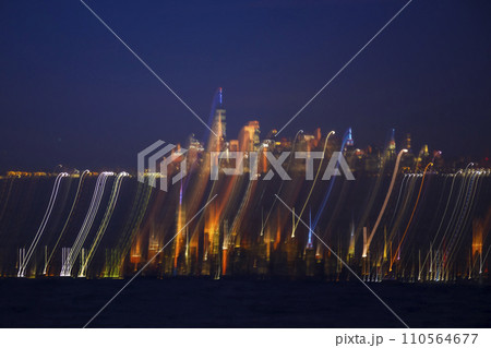 Abstract long exposure effect of Manhattan 110564677