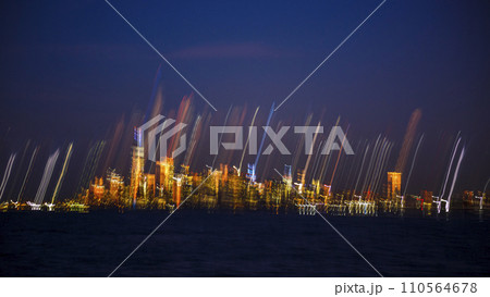 Abstract long exposure effect of Manhattan Abstract long exposure effect of Manhattan 110564678