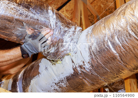 For construction of new home, installation of an HVAC system, ventilation system, air duct pipelines is required 110564900