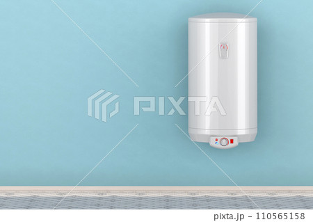 Electric water heater in interior, 3D rendering 110565158