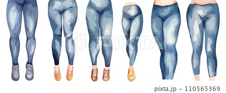 AI-generated content. Fatty female body parts. Fat women in jeans, isolated obese figures. Overeating problems, self love and body positive, vector elements AI-generated content. Fatty female body parts. Fat women in jeans, isolated obese figures. Overeating problems, self love and body positive, vector elements 110565369