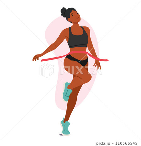 Determined Athlete Female Character Sprints Across The Finish Line, Breaking Through Red Ribbon With Unwavering Passion Determined Athlete Female Character Sprints Across The Finish Line, Breaking Through Red Ribbon With Unwavering Passion 110566545