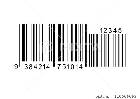 Barcode label template. Barcode icon. Visual data representation with product information isolated on white background. Vector graphic illustration Barcode label template. Barcode icon. Visual data representation with product information isolated on white background. Vector graphic illustration 110566695