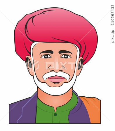 Mahatma Phule - Jyotirao Phule - Minimal Illustration Portrait Character Mahatma Phule - Jyotirao Phule - Minimal Illustration Portrait Character 110567432