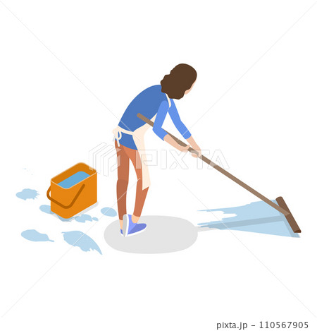 3D Isometric Flat Vector Set of Household Chores. Item 3 3D Isometric Flat Vector Set of Household Chores. Item 3 110567905