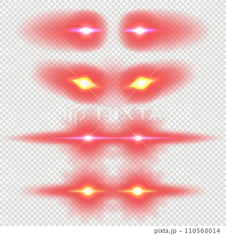 Laser red eyes meme game superhero vector template illustration. Comic red eyes laser red meme 110568014