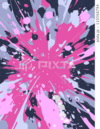 カラフルなインクが飛び散る抽象的な背景 110568794