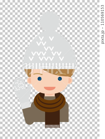 A foreign man in a gray knitted hat saying hello A foreign man in a gray knitted hat saying hello 110569153